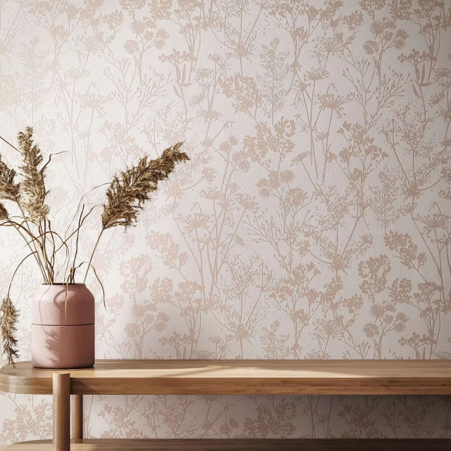 Vliestapete Floral Wildblumen Creme Gold Metallic 82463