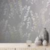 Vliestapete Floral Zweige Grau Gold Metallic 82343