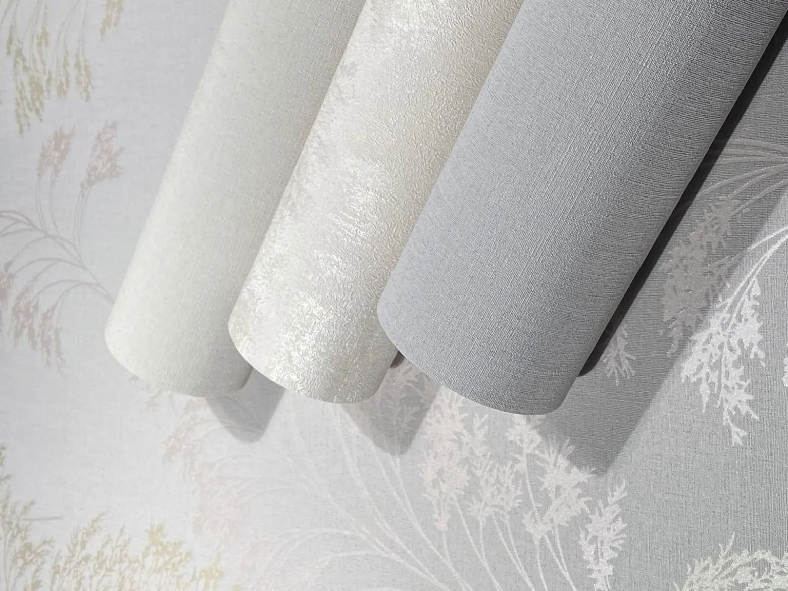 Vliestapete Floral Zweige Grau Gold Metallic 82343