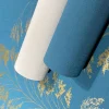 Vliestapete Floral Zweige Petrol Gold Metallic 82344