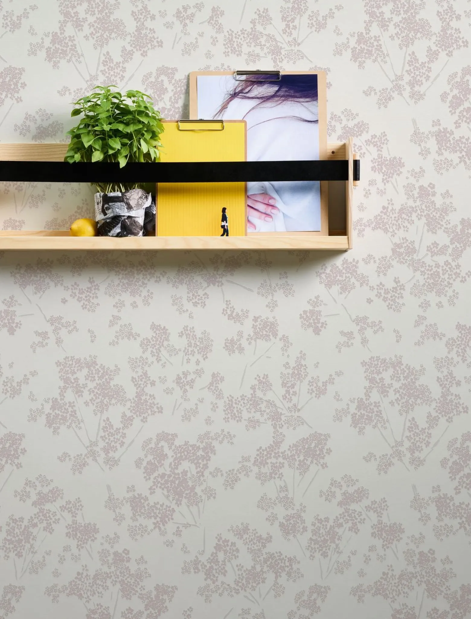 Vliestapete Floral Zweige Weiß Rosa Metallic 39548-1