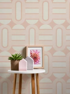Vliestapete Formen Grafisch Rosa Creme 39536-5