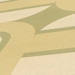 Vliestapete Formen Grafisch Grün Creme 39536-1