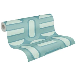 Vliestapete Formen Grafisch Türkis Blau 39536-4