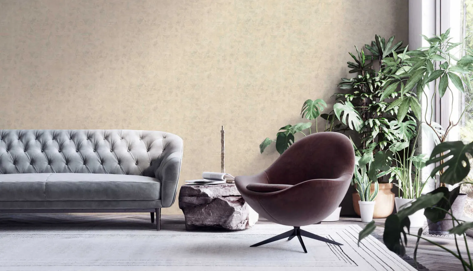 Vliestapete Geometrie Struktur beige 38698-2