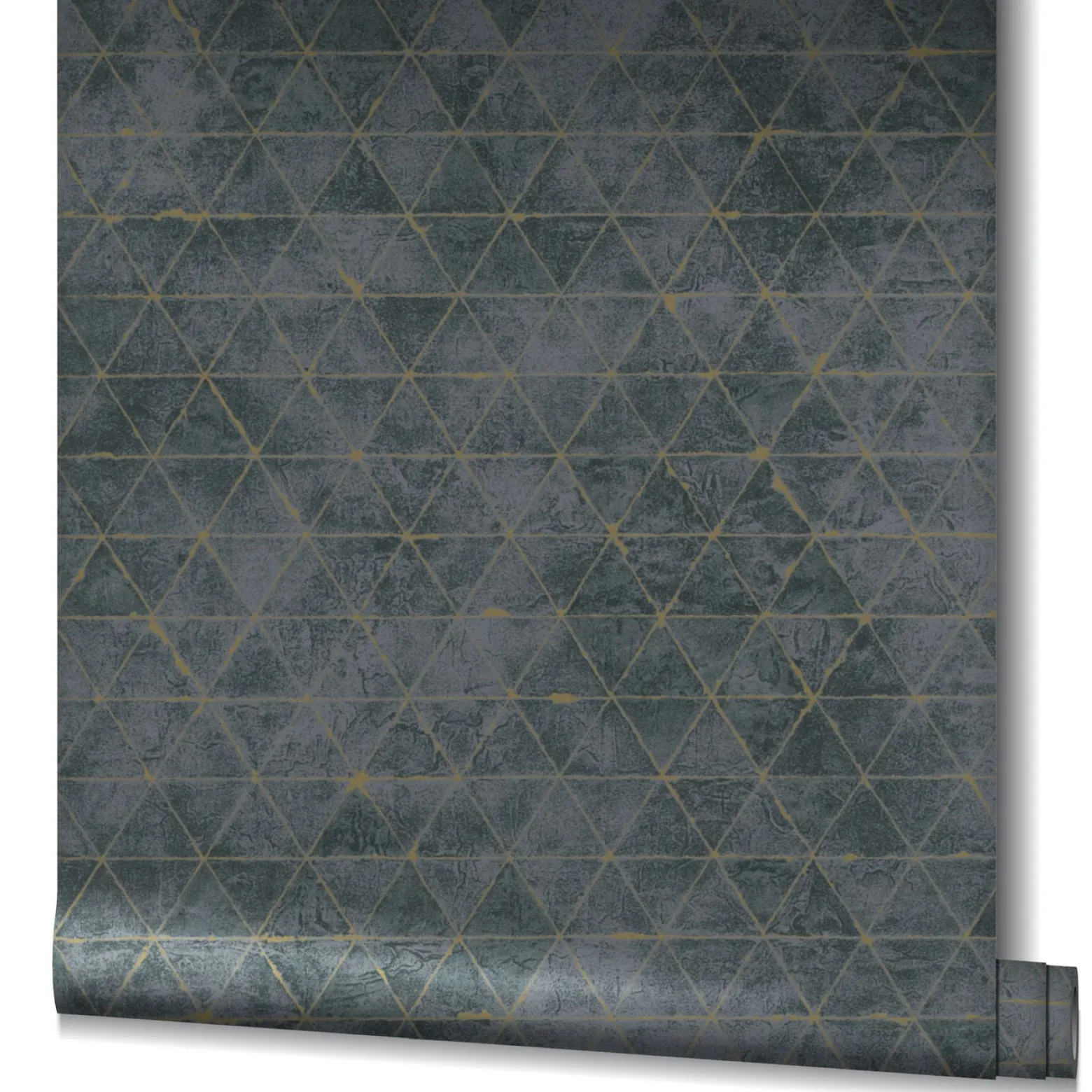 Vliestapete Geometrisch Anthrazit Gold Metallic 82425