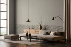 Vliestapete Geometrisch 3D Optik Raute Beige Grau 34484