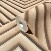 Vliestapete Geometrisch 3D Optik Raute Beige Braun 34483