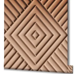 Vliestapete Geometrisch 3D Optik Raute Beige Braun 34483
