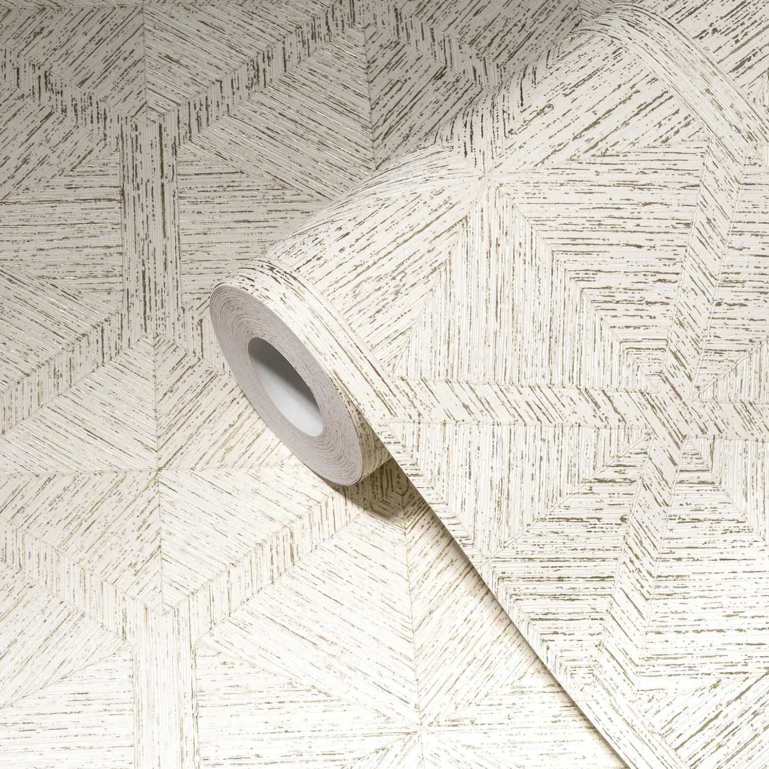 Vliestapete Geometrisch 3D weiß gold 38690-3