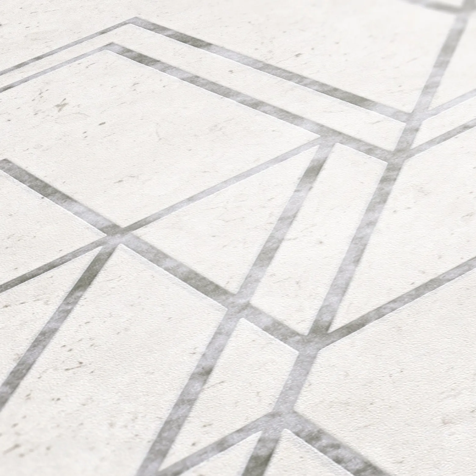 Vliestapete Geometrisch hellgrau silber Metallic 37869-1