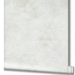 Vliestapete Geometrisch Hellgrau Creme Metallic 82422