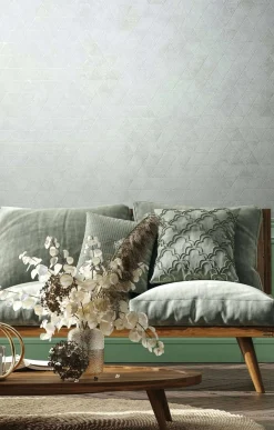 Vliestapete Geometrisch Hellgrau Creme Metallic 82422