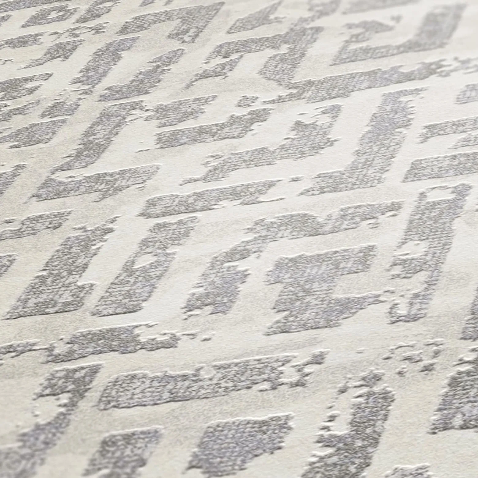 Vliestapete Geometrisch Labyrinth weiß silber 38695-1