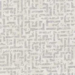Vliestapete Geometrisch Labyrinth weiß silber 38695-1