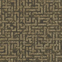 Vliestapete Geometrisch Labyrinth braun gold 38695-5