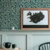Vliestapete Geometrisch Labyrinth dunkelblau 38695-3