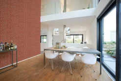 Vliestapete Geometrisch Labyrinth rot gold 38695-4