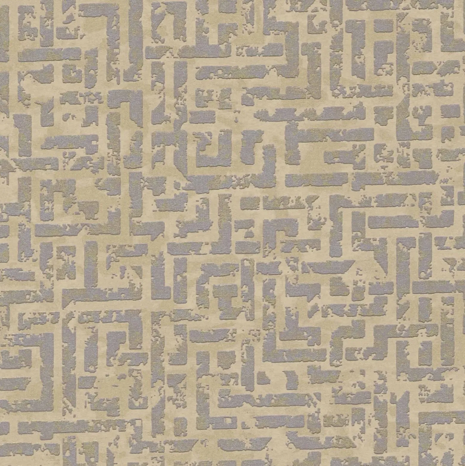 Vliestapete Geometrisch Labyrinth hellbraun 38695-2