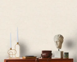 Vliestapete Geometrisch Metallic Creme Perlmutt 39118-2