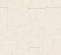 Vliestapete Geometrisch Metallic Creme Perlmutt 39118-2