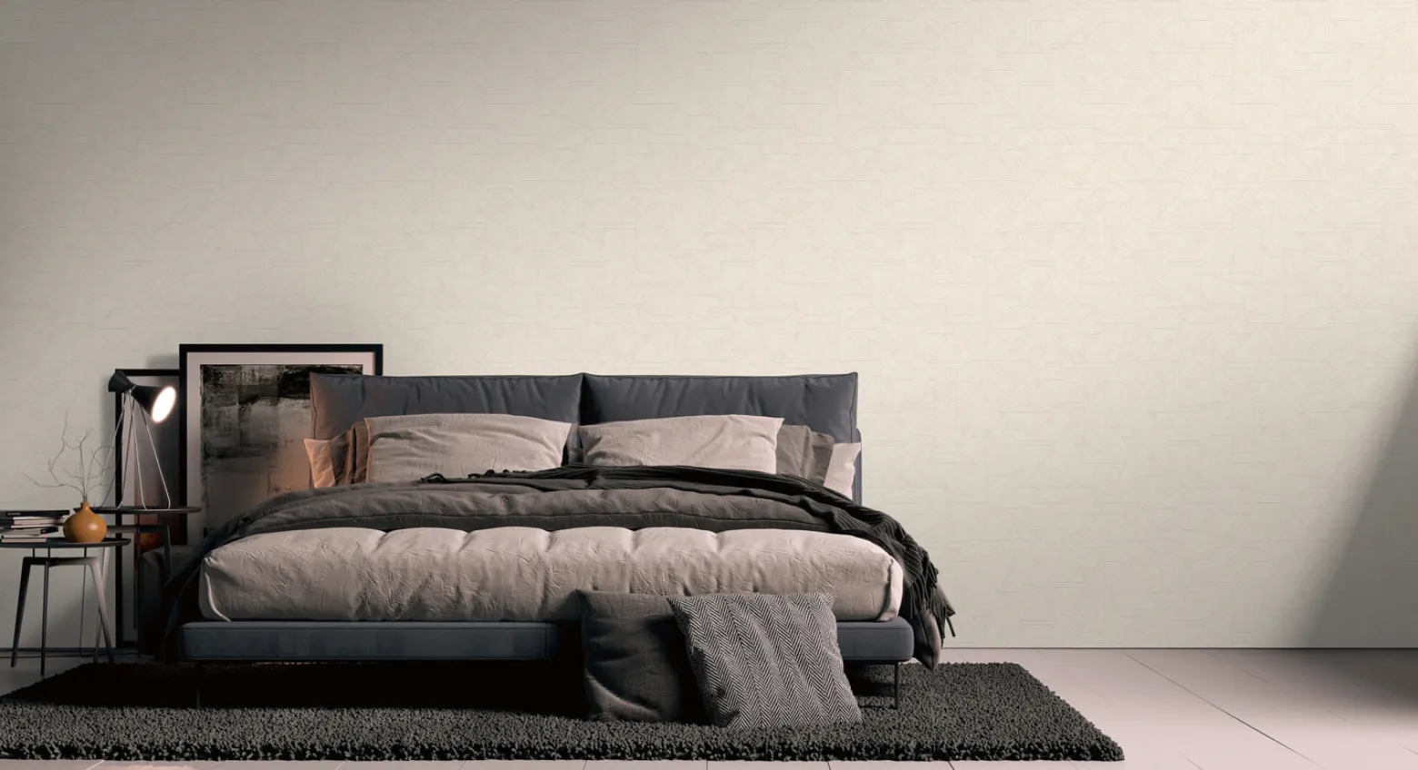 Vliestapete Geometrisch Metallic Creme Perlmutt 39118-2