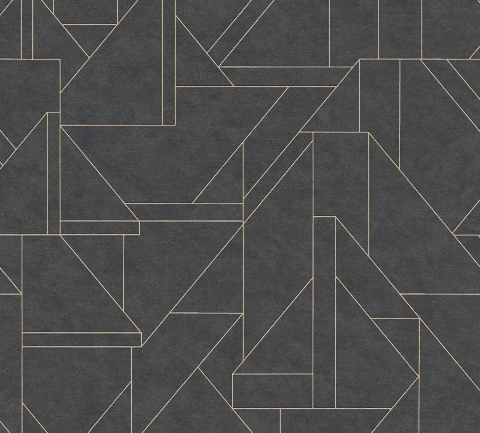 Vliestapete Geometrisch Schwarz Gold Metallic 39118-4