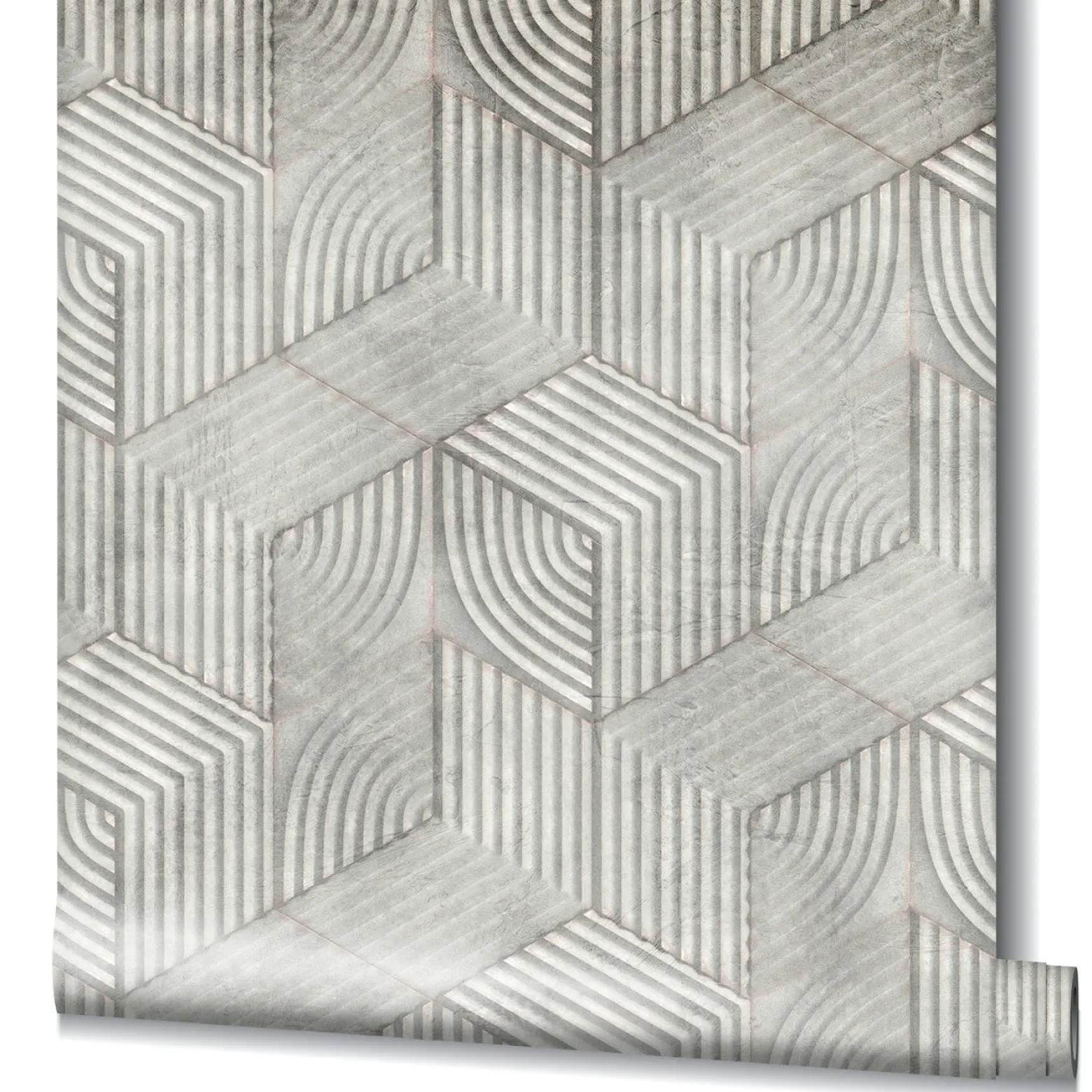 Vliestapete Geometrisch Streifen Grau Creme 81622