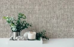 Vliestapete Gewebe Struktur Braun Weiß Schwarz 3544-19