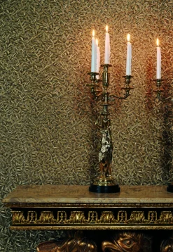 Vliestapete Glööckler Blätter Federn gold Metallic 52504