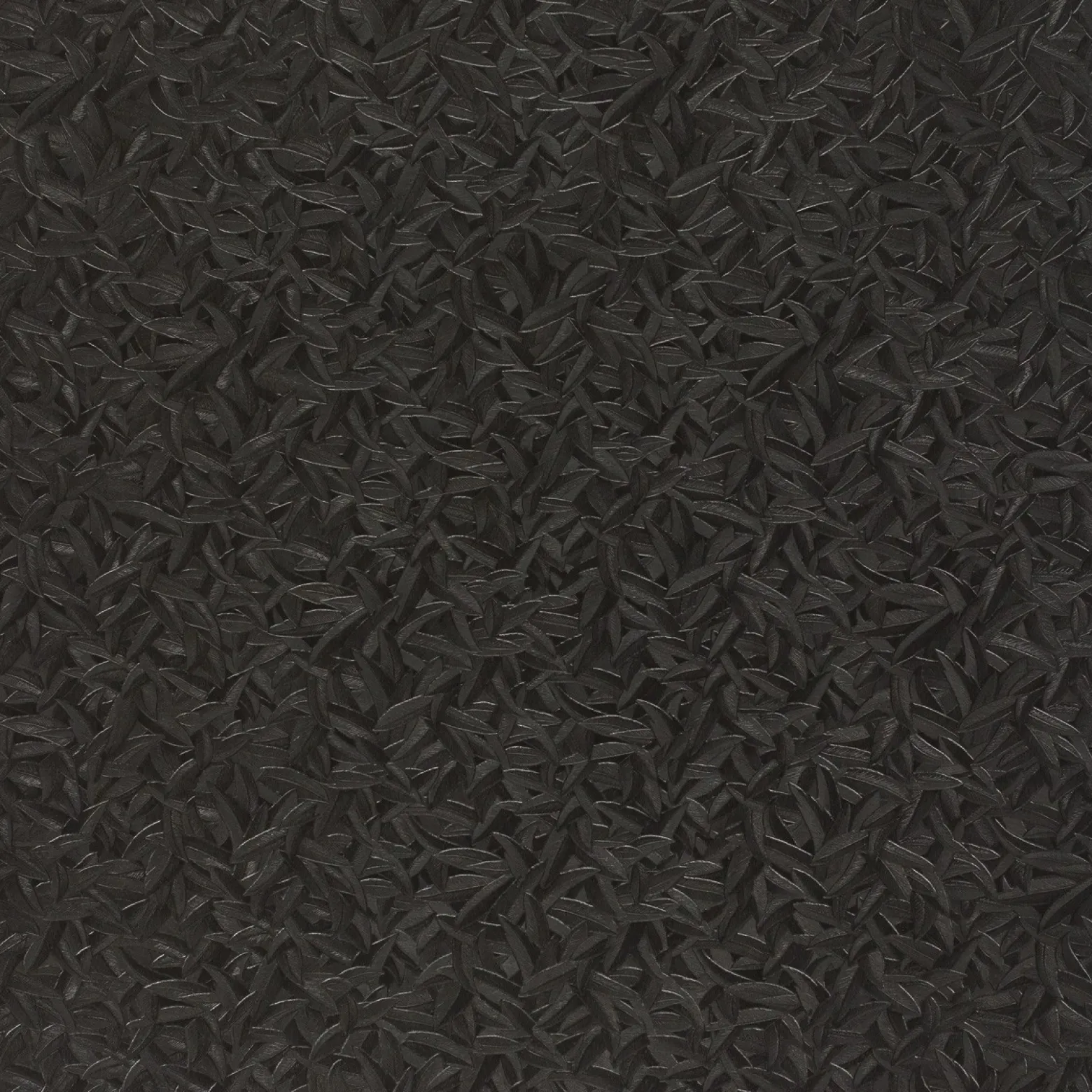 Vliestapete Glööckler Blätter Federn schwarz Metallic