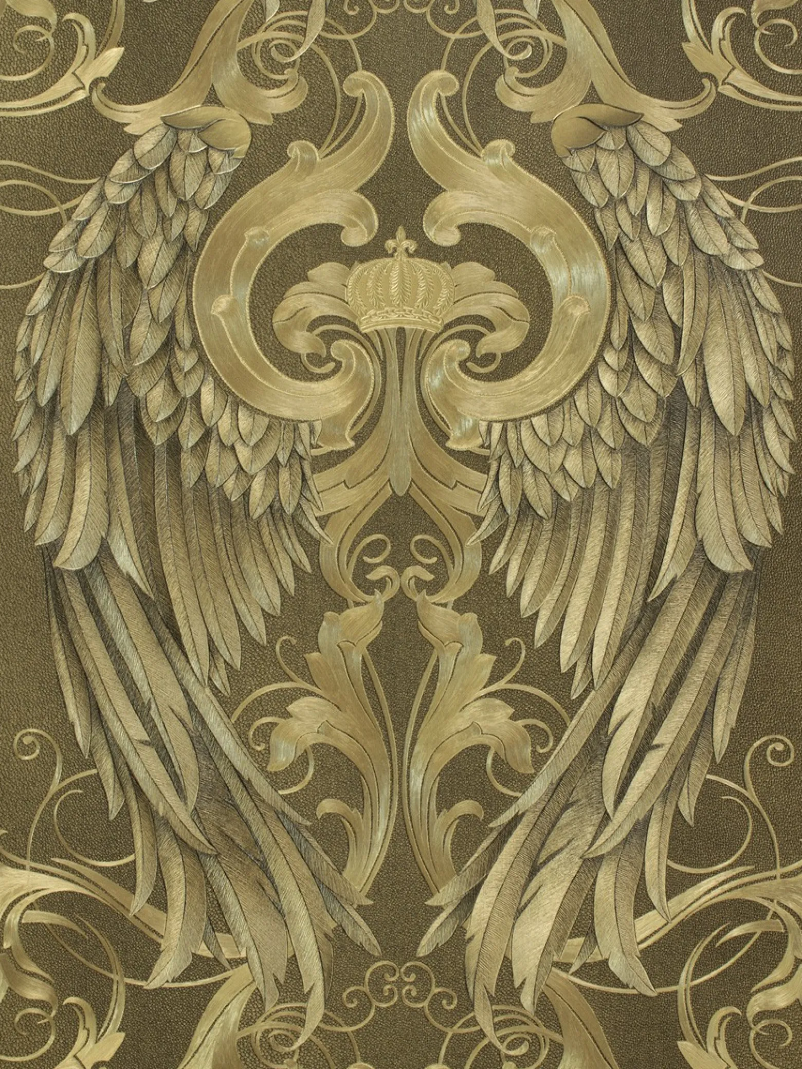 Vliestapete Glööckler Engelsflügel gold Metallic 52540