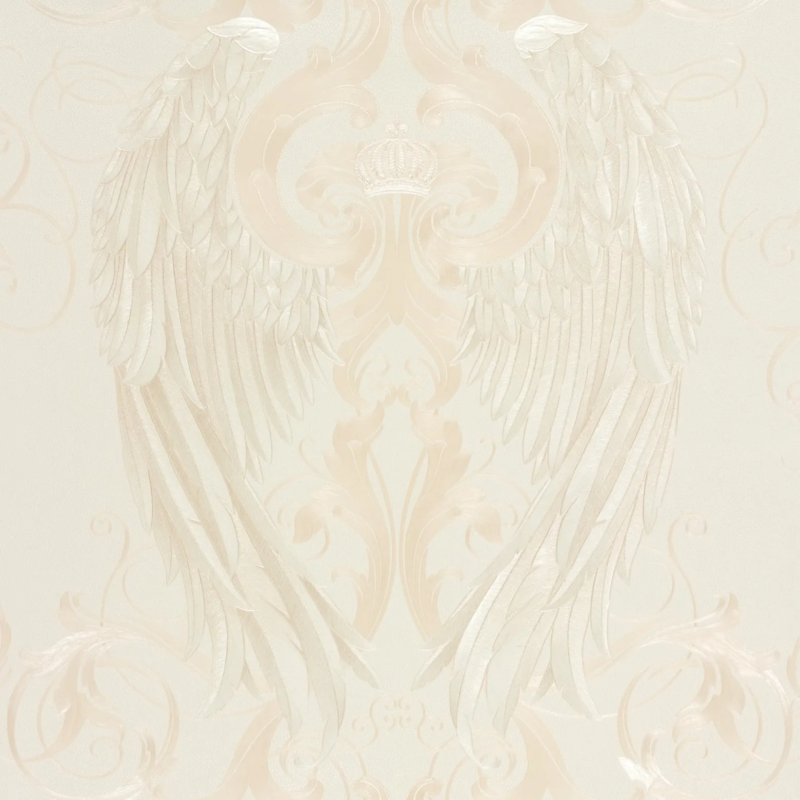Vliestapete Glööckler Engelsflügel creme Metallic 52593