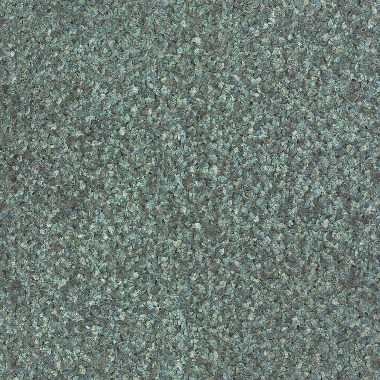Vliestapete Glööckler Federn türkis Metallic 52555