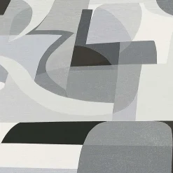 Vliestapete Grafik Abstrakt Grau Schwarz Weiß 10432-10