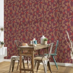 Vliestapete Grafik Abstrakt Rot Braun Orange 39093-1