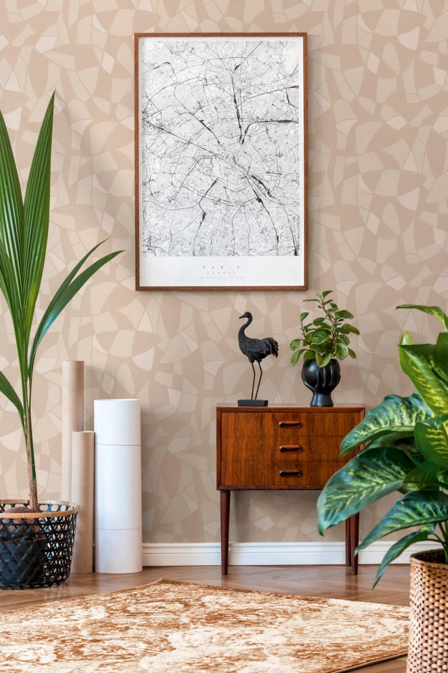 Vliestapete Grafik Abstrakt Beige Cremeweiß 39093-2