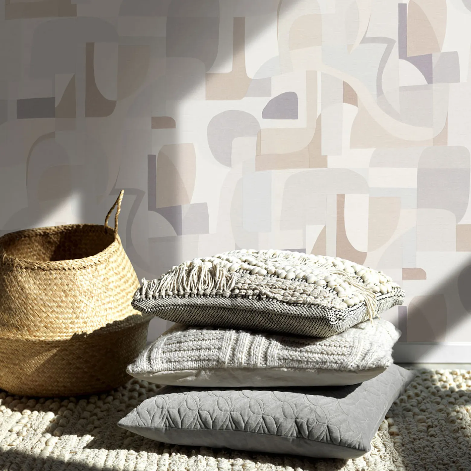 Vliestapete Grafik Abstrakt Creme Beige Grau 10432-31