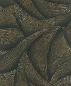 Vliestapete Grafik Abstrakt Schwarz Gold Metallic 35506