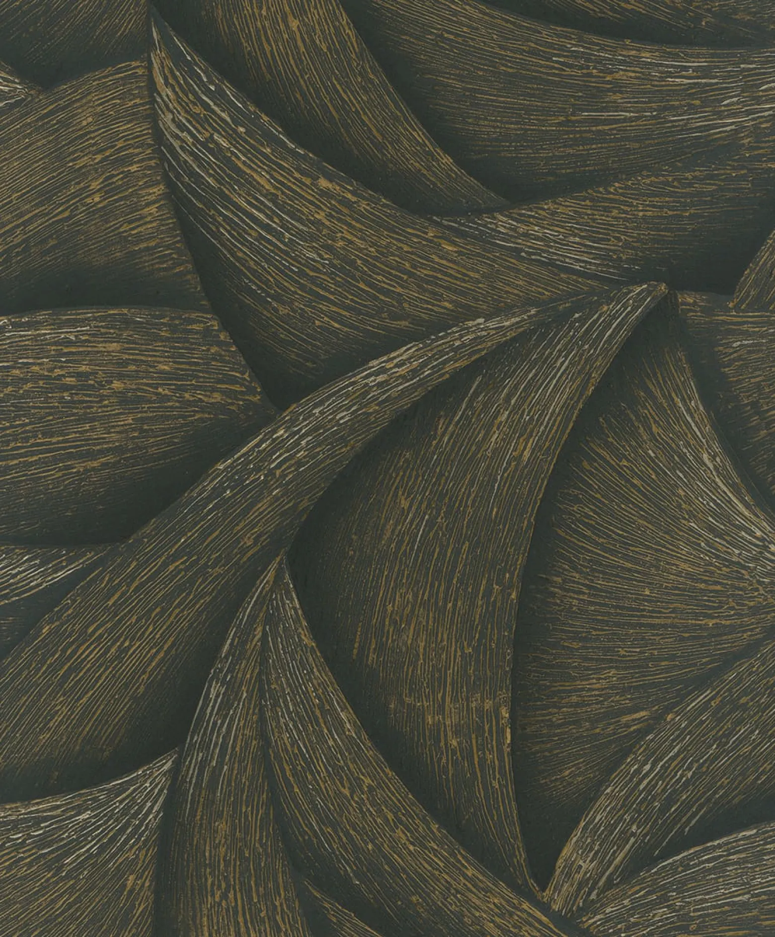 Vliestapete Grafik Abstrakt Schwarz Gold Metallic 35506
