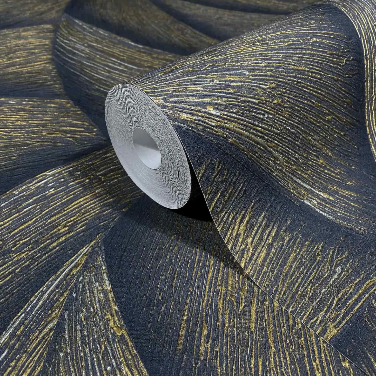 Vliestapete Grafik Abstrakt Schwarz Gold Metallic 35506