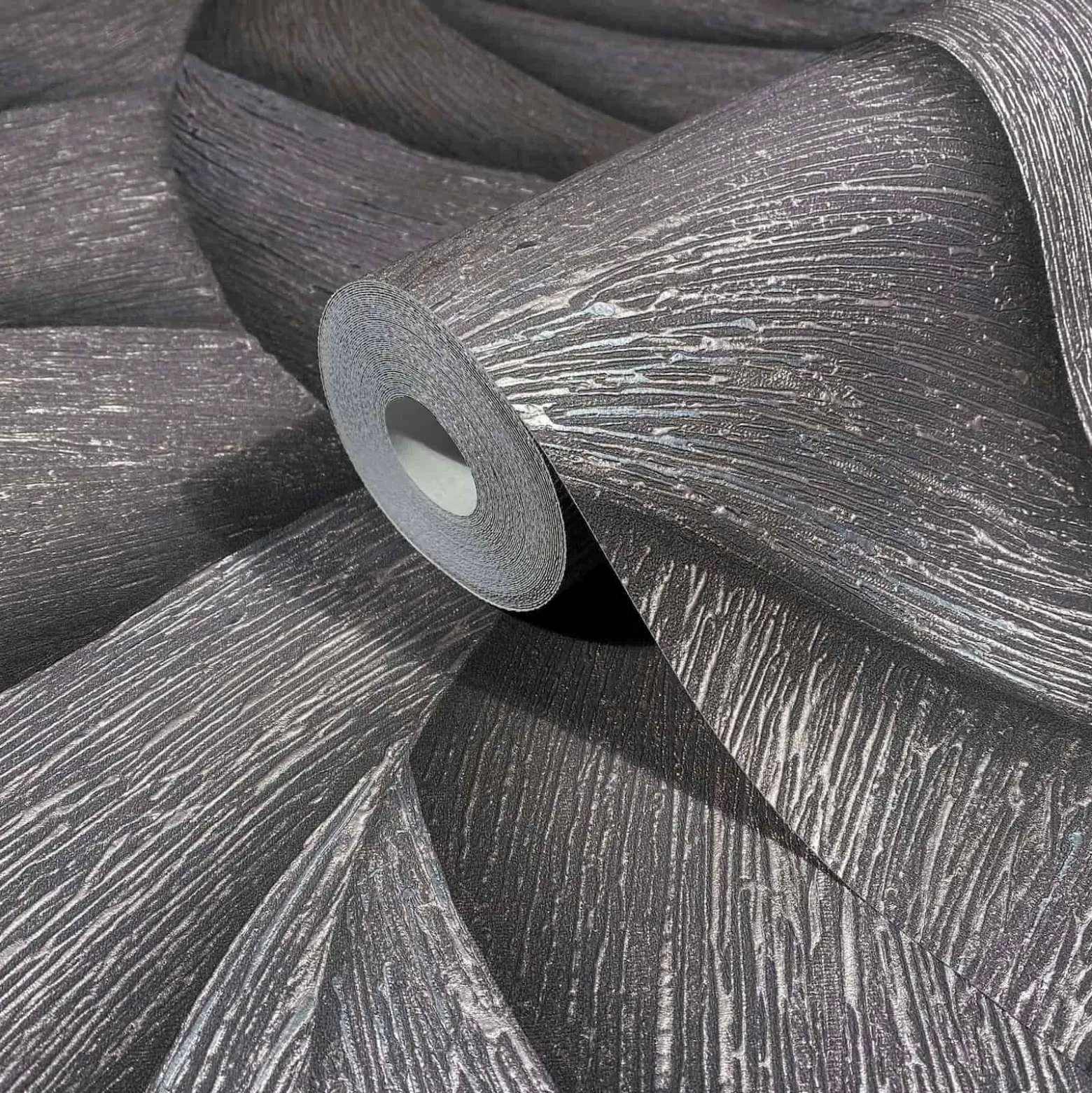 Vliestapete Grafik Abstrakt Grau Silber Metallic 35505