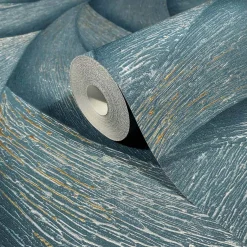 Vliestapete Grafik Abstrakt Blau Silber Metallic 35507