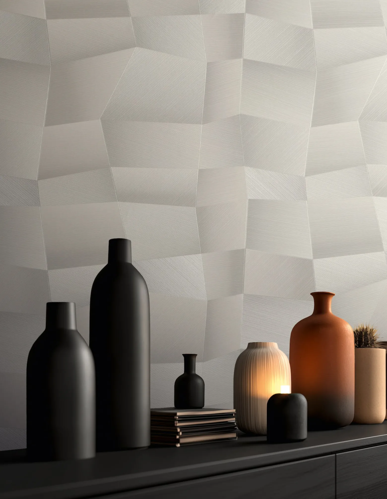 Vliestapete Grafik Abstrakt Grau Weiß Metallic 79197-3