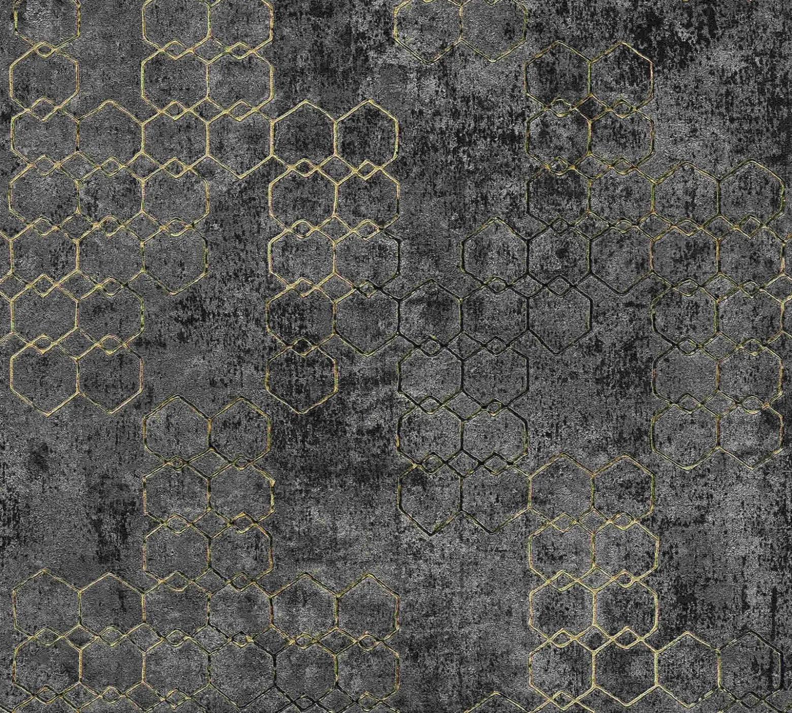 Vliestapete Grafik anthrazit schwarz gold Glanz 37424-6
