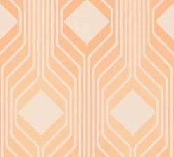 Vliestapete Grafik Art Deco Beige Orange 39532-3