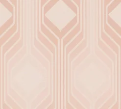 Vliestapete Grafik Art Deco Rosa Creme 39532-5