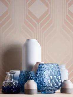 Vliestapete Grafik Art Deco Rosa Creme 39532-5