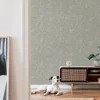 Vliestapete Grafik Beige Grün Silber Metallic 39656-4