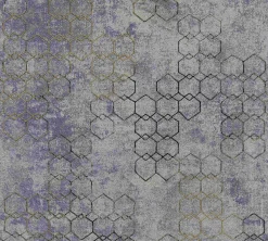 Vliestapete Grafik blaugrau gold Glanz 37424-5